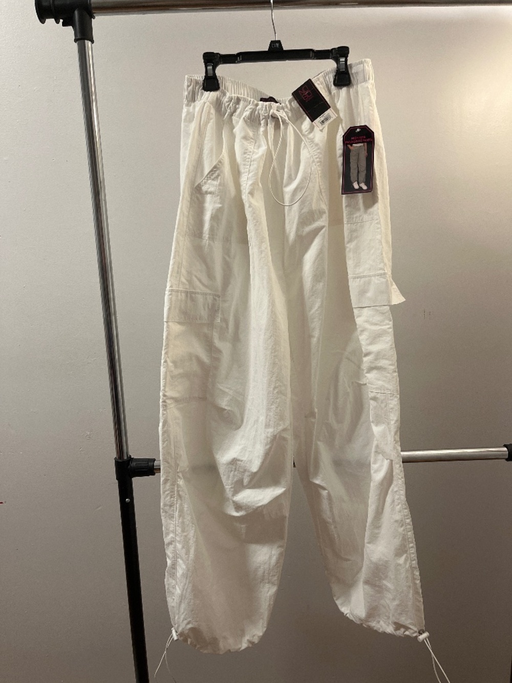 White cargo pants